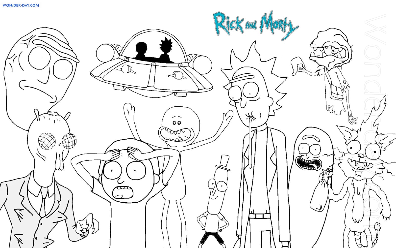 Dibujos De Rick Y Morty Para Colorear Wonder