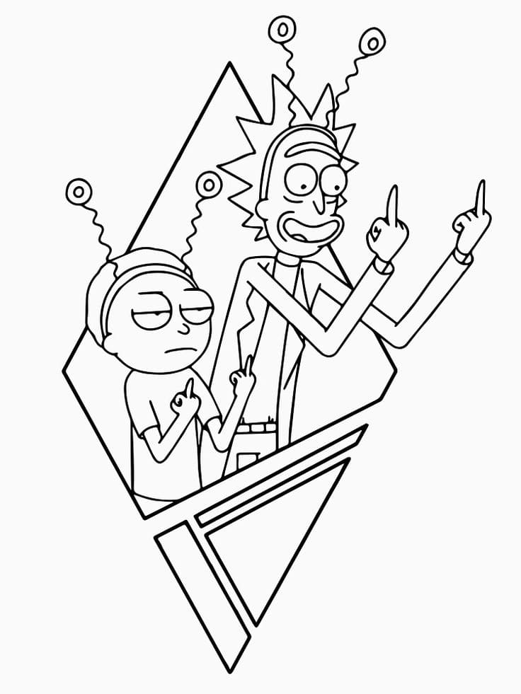 Coloriage Rick et Morty