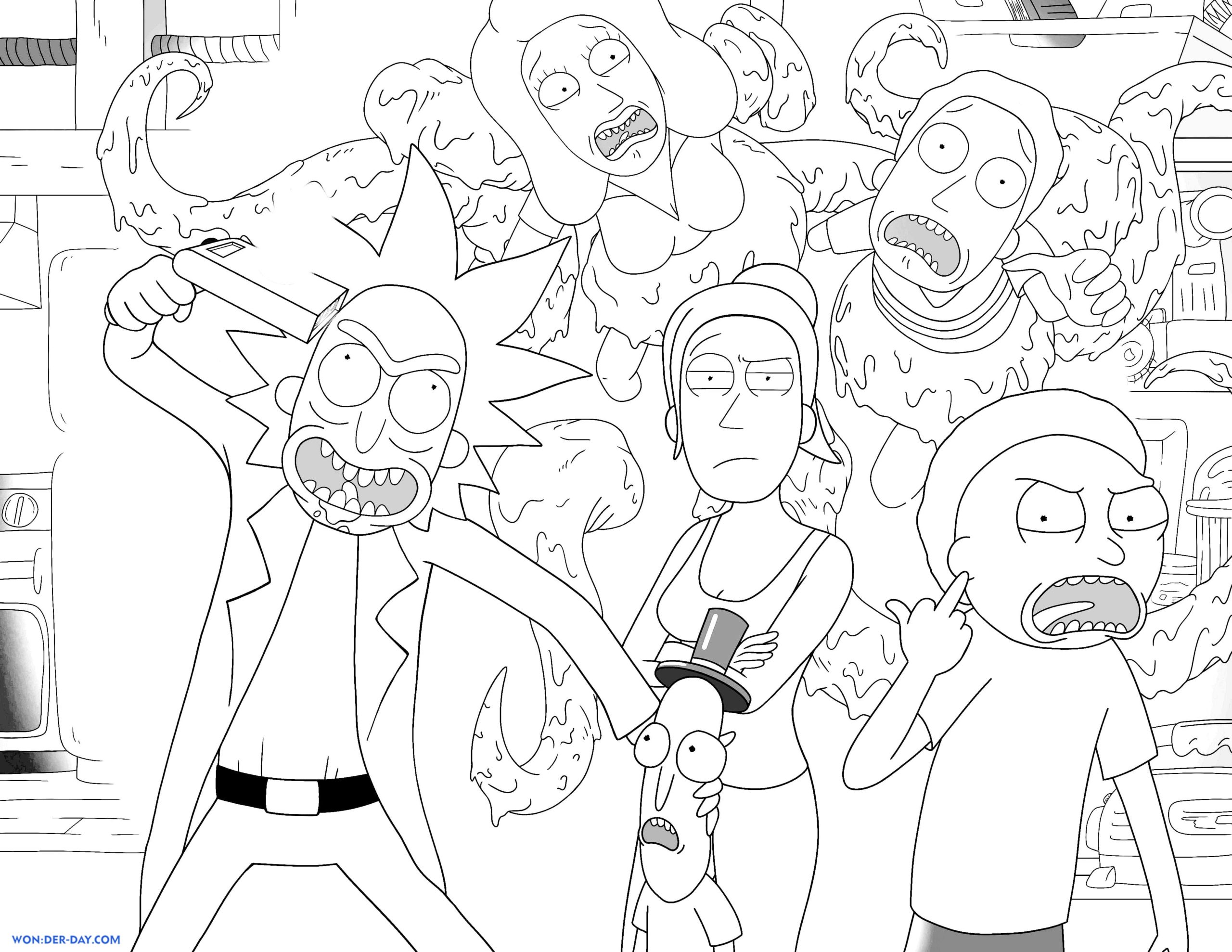 Rick and Morty coloring book.