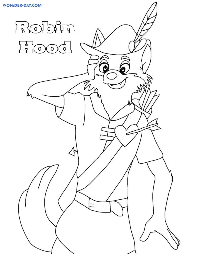 Dibujos de Robin Hood para colorear
