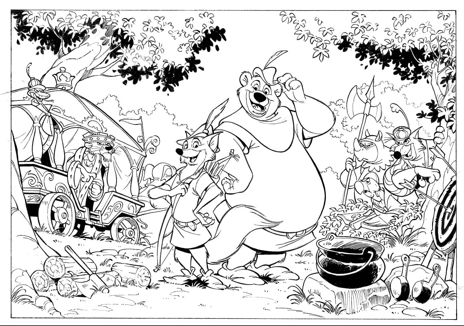bbc robin hood coloring pages