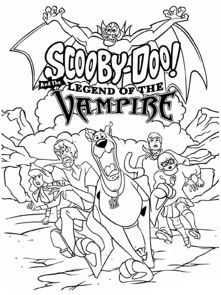 Desenhos de Scooby Doo para colorir