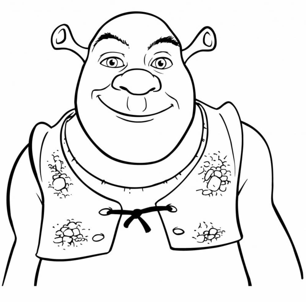 Shrek na lama para colorir - Imprimir Desenhos