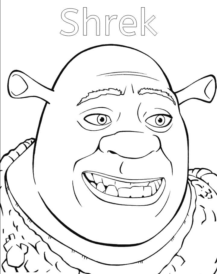 Shrek na lama para colorir - Imprimir Desenhos