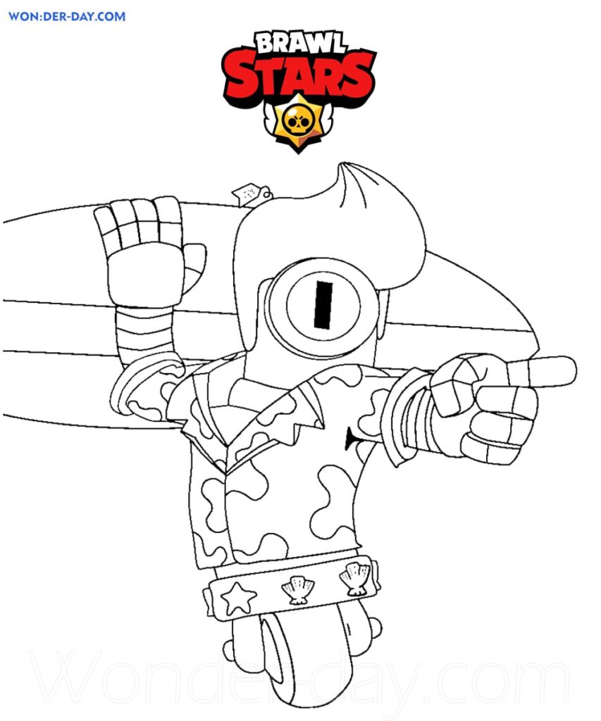 Stu Brawl Stars coloring pages