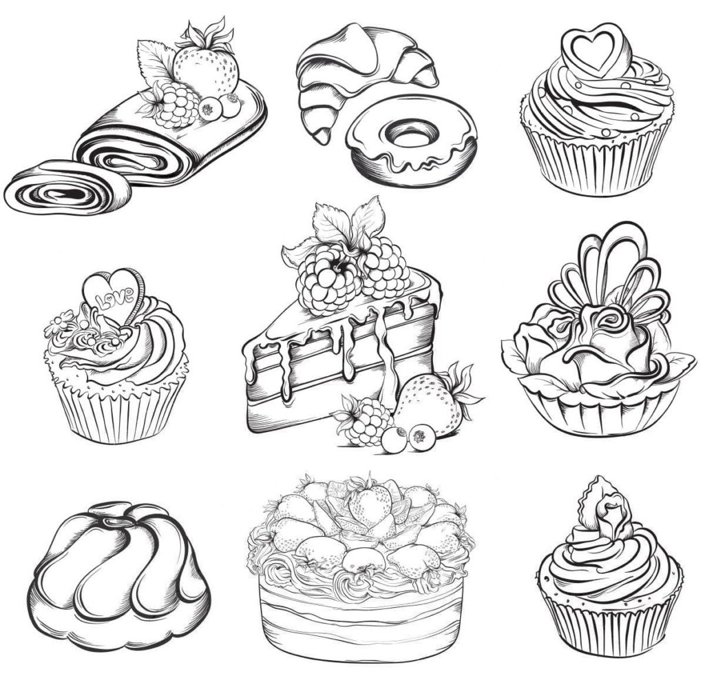 Sweets Coloring Pages