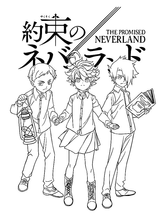 Desenhos de The Promised Neverland para colorir