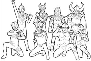 Ultraman coloring pages - 80 Printable coloring pages