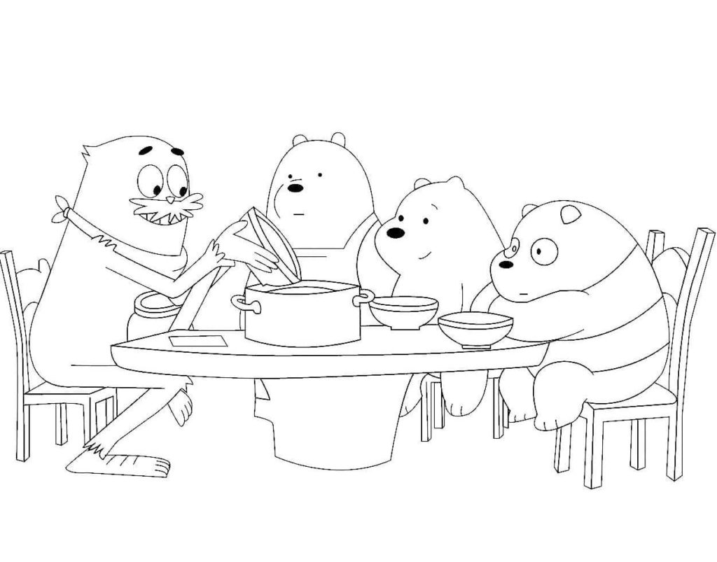 We Bare Bears Coloring Pages