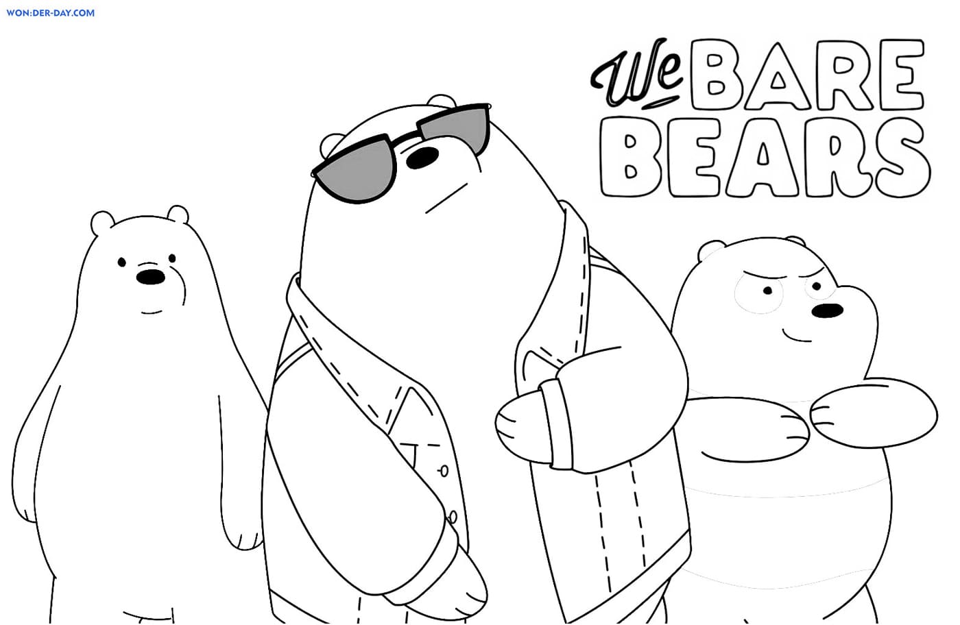 We Bare Bears Coloring Pages - Printable coloring pages
