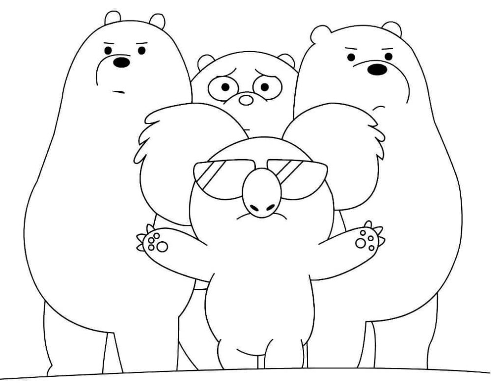 Desenhos para colorir We Bare Bears