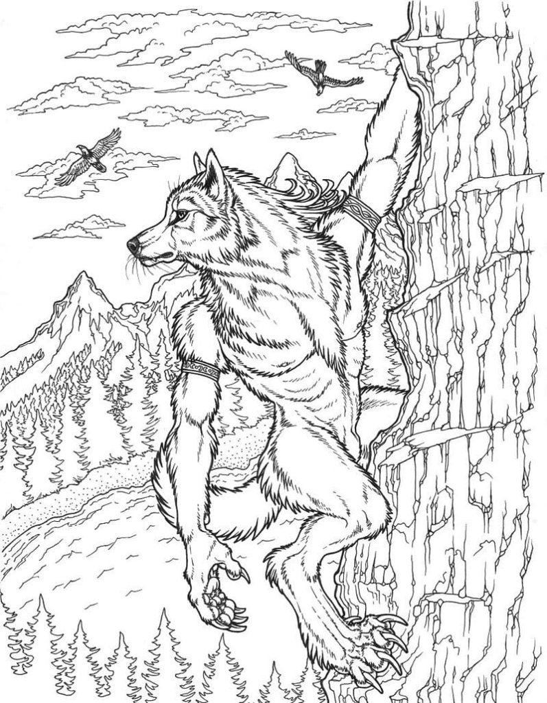 Dibujos de Hombre lobo para colorear