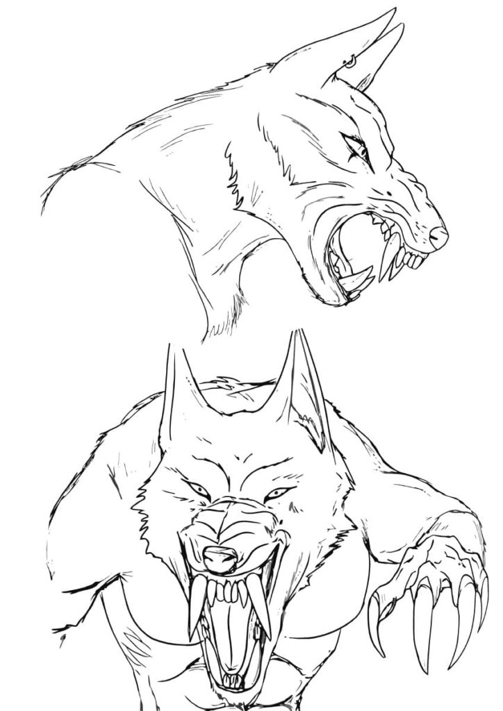 Ausmalbilder Werwolf