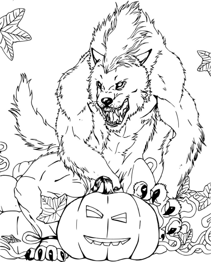 Werewolf coloring pages