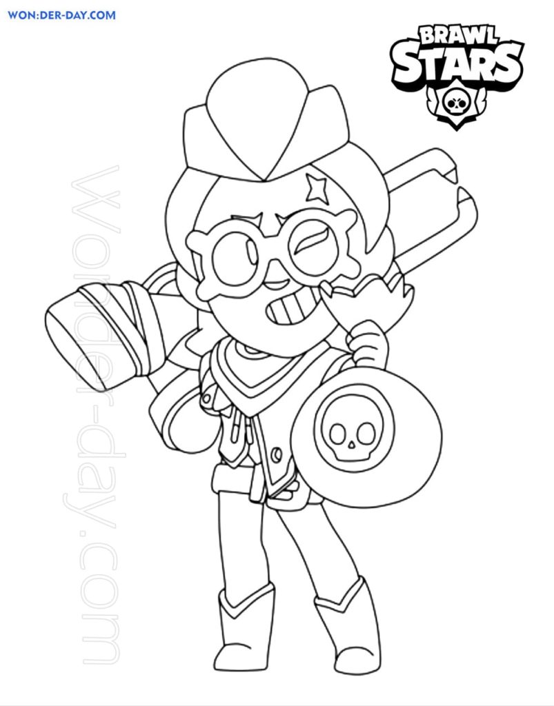 Belle Brawl Stars coloring pages