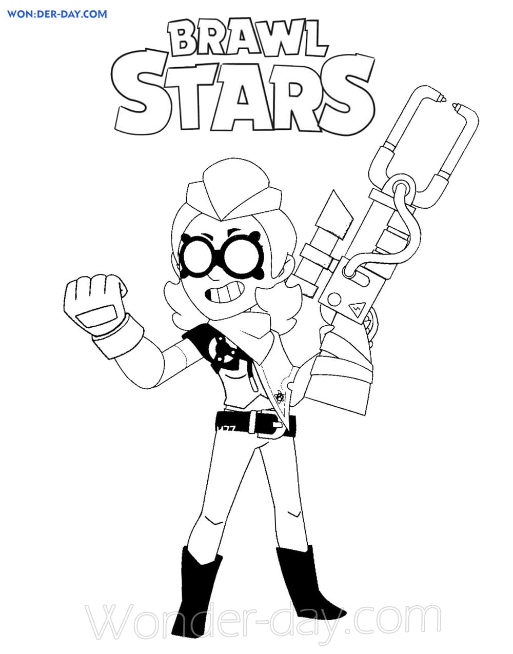 Belle Brawl Stars Coloring Pages Wonder Day Coloring Pages For Children And Adults - tekening brawl stars belle