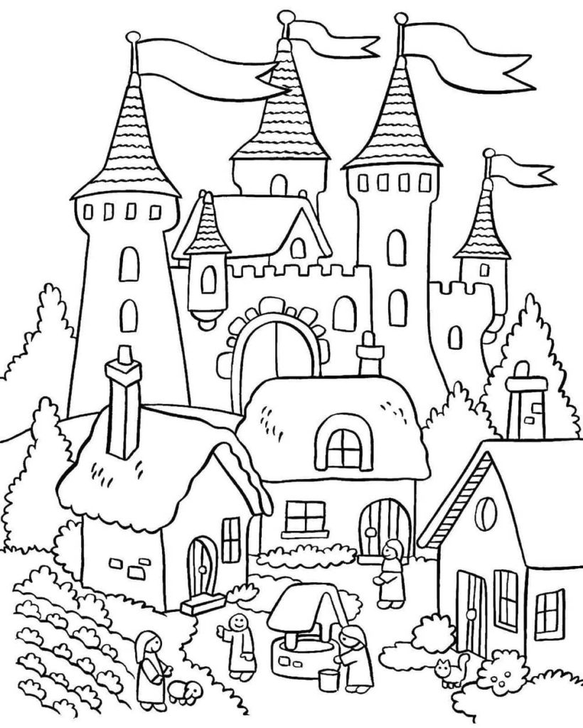 Castle Coloring pages