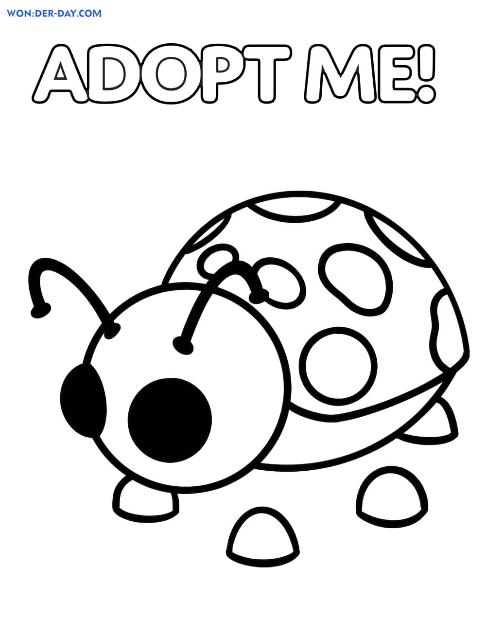 Adopt Me Coloring pages   Wonder day.com