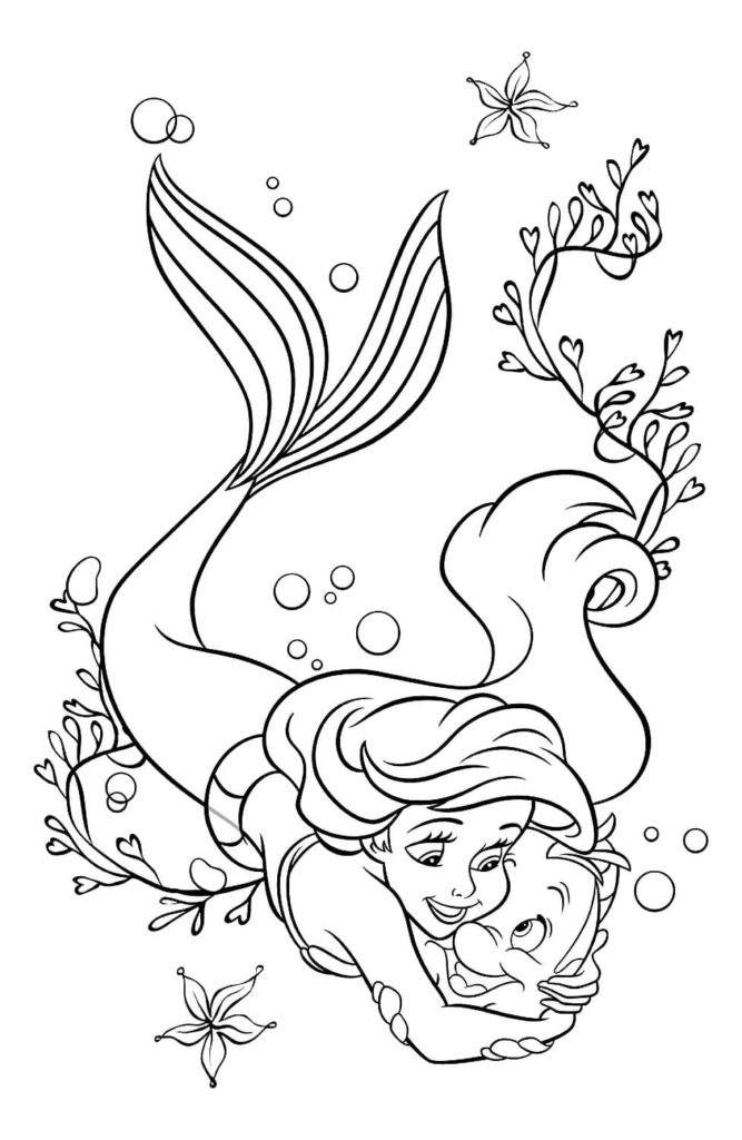 Coloriage Ariel La Petite Sirene