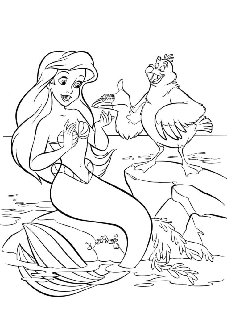 Dibujos de Ariel para colorear