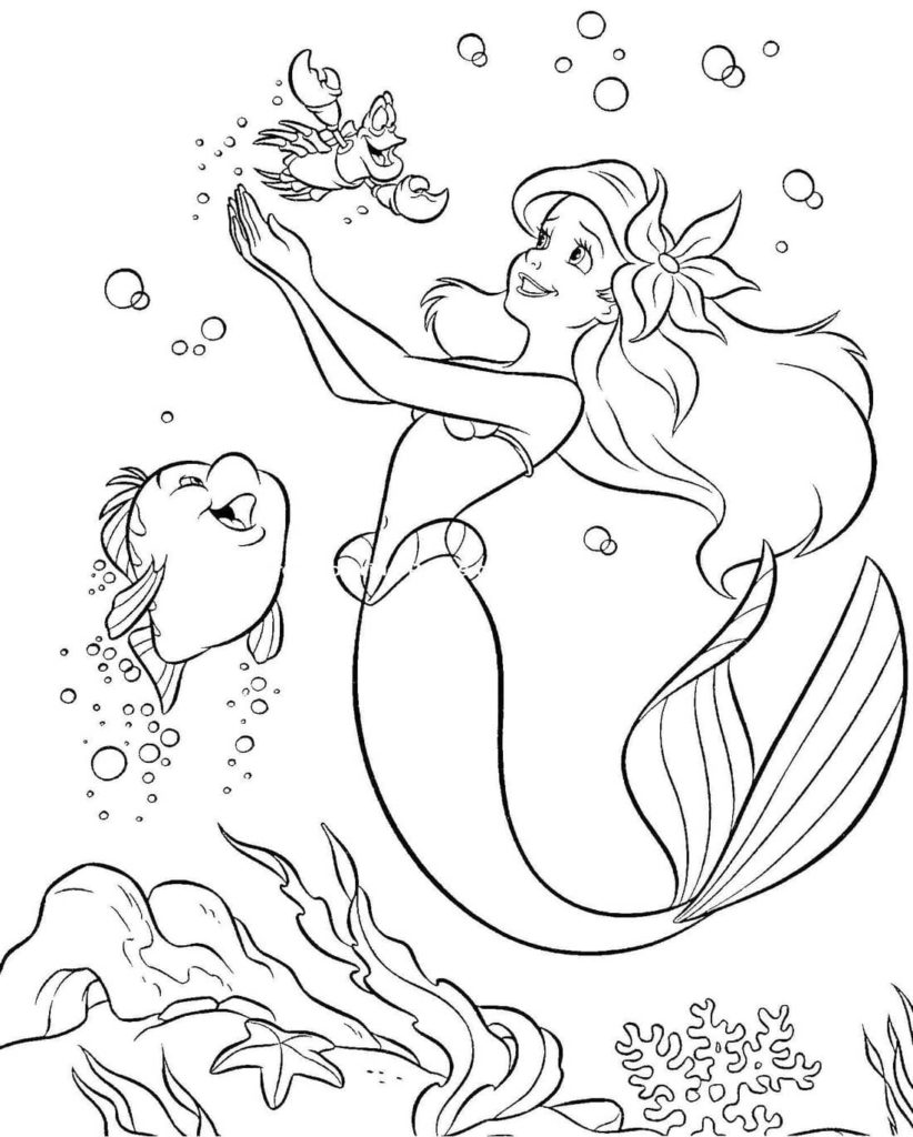 Ariel The Mermaid Coloring Pages   20 Printable coloring pages