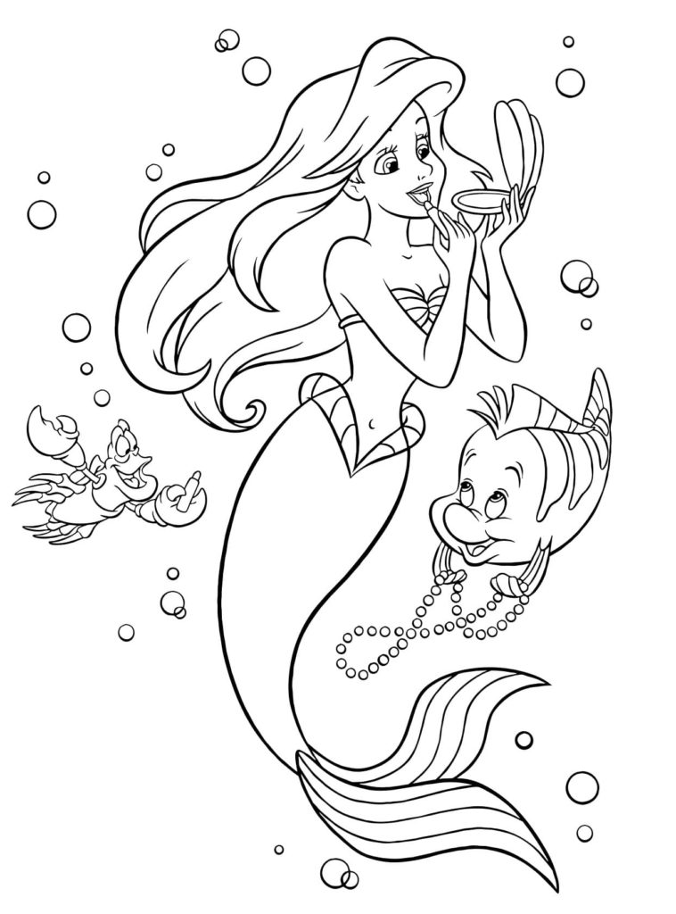 Ariel The Mermaid Coloring Pages