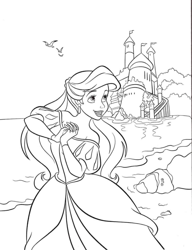 Desenhos de Ariel para colorir