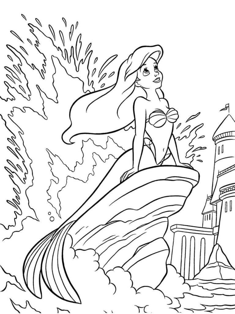 Ariel The Mermaid Coloring Pages   20 Printable coloring pages
