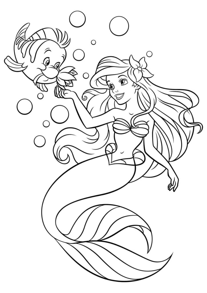 Desenhos de Ariel para colorir