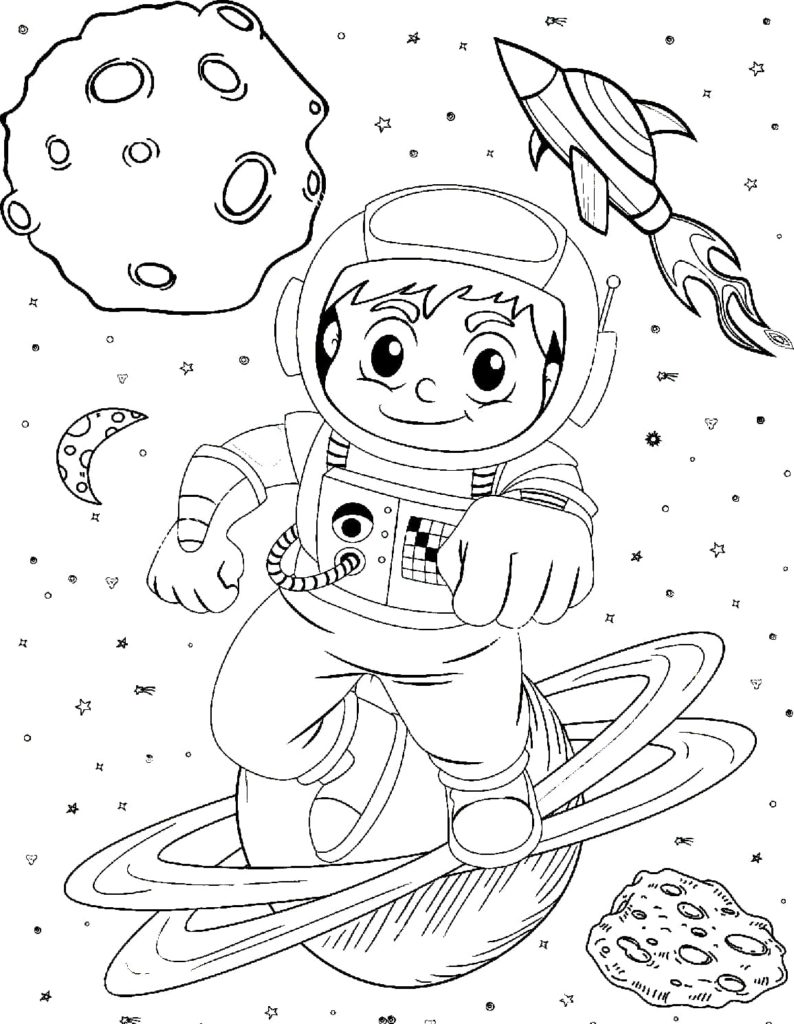 Dibujos para colorear Astronauta - 100 Dibujos para colorear