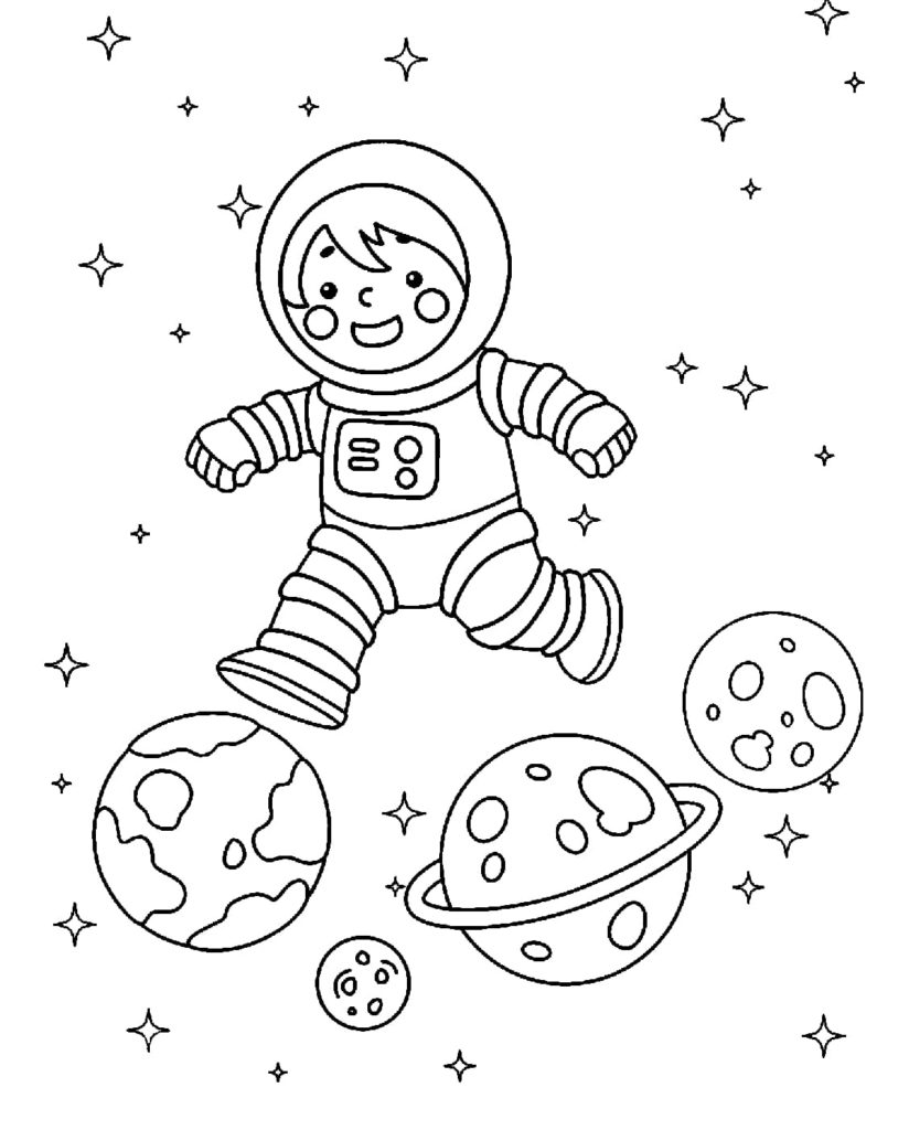 Disegni da colorare Astronauta