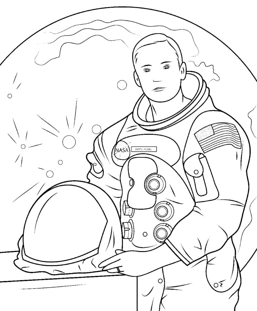 Desenhos de Astronauta para colorir