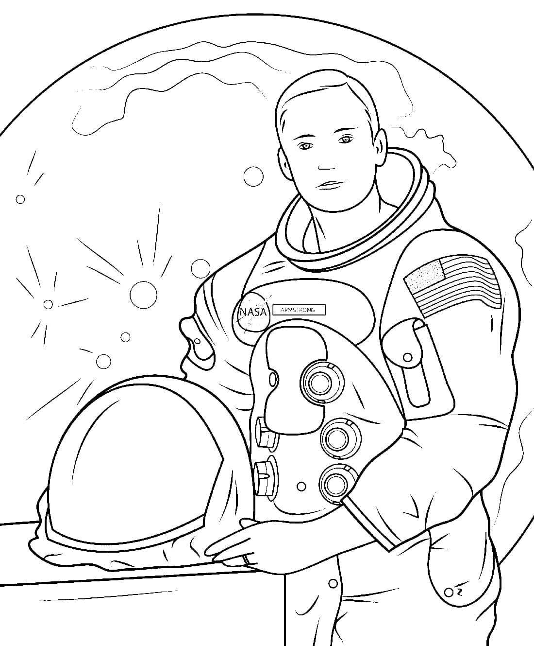 Astronaut Coloring pages - 100 Coloring Pages for Kids
