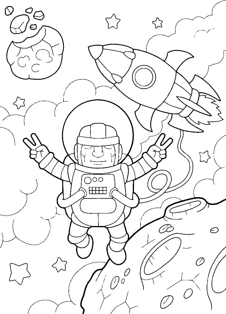 Desenhos de Astronauta para colorir