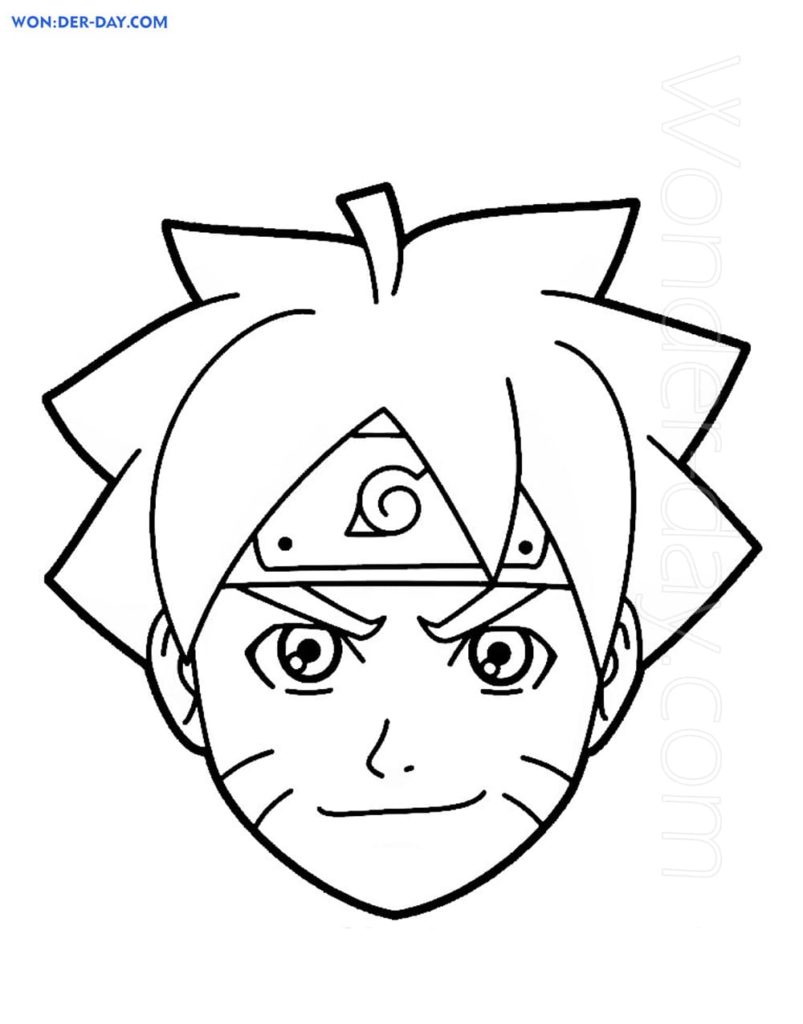 Boruto com punho erguido para colorir - Imprimir Desenhos