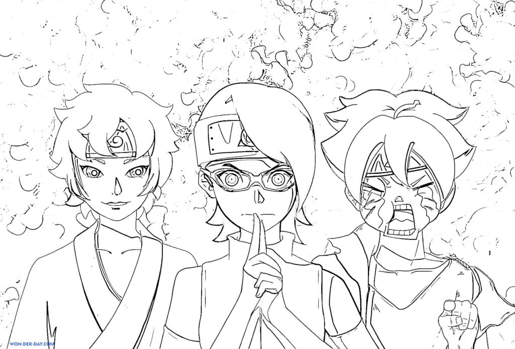 Desenhos para colorir de Boruto Jougan - Desenhos para colorir gratuitos  para impressão