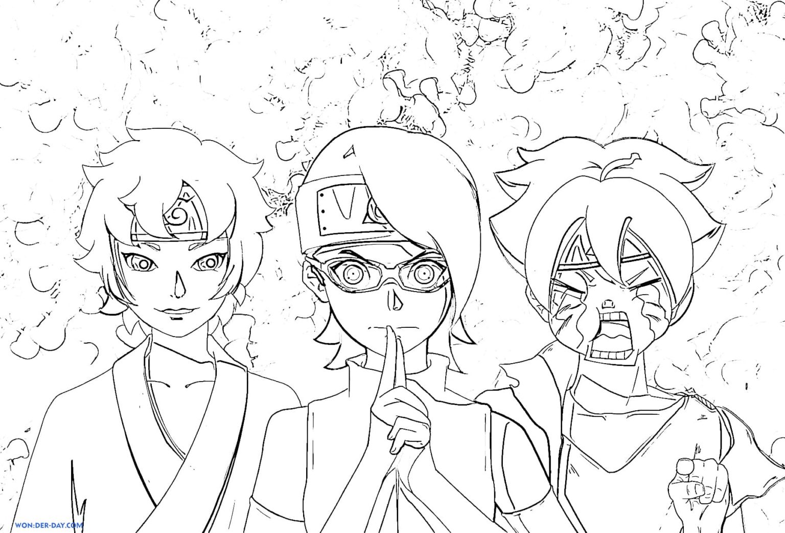 Boruto Coloring Pages - Print and color | WONDER DAY — Coloring pages