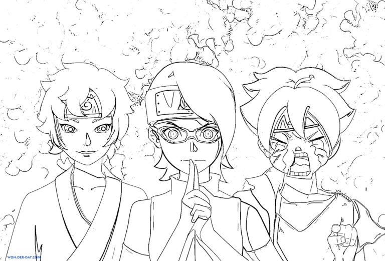 Boruto Coloring Pages - Print and color | WONDER DAY — Coloring pages