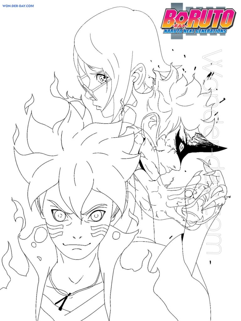 Boruto Coloring Pages - Print and color  WONDER DAY — Coloring pages for  children and adults