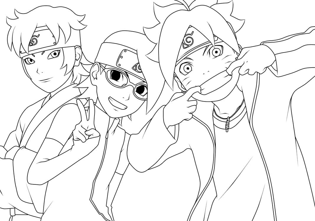 Desenhos de Boruto para Colorir, Pintar e Imprimir 