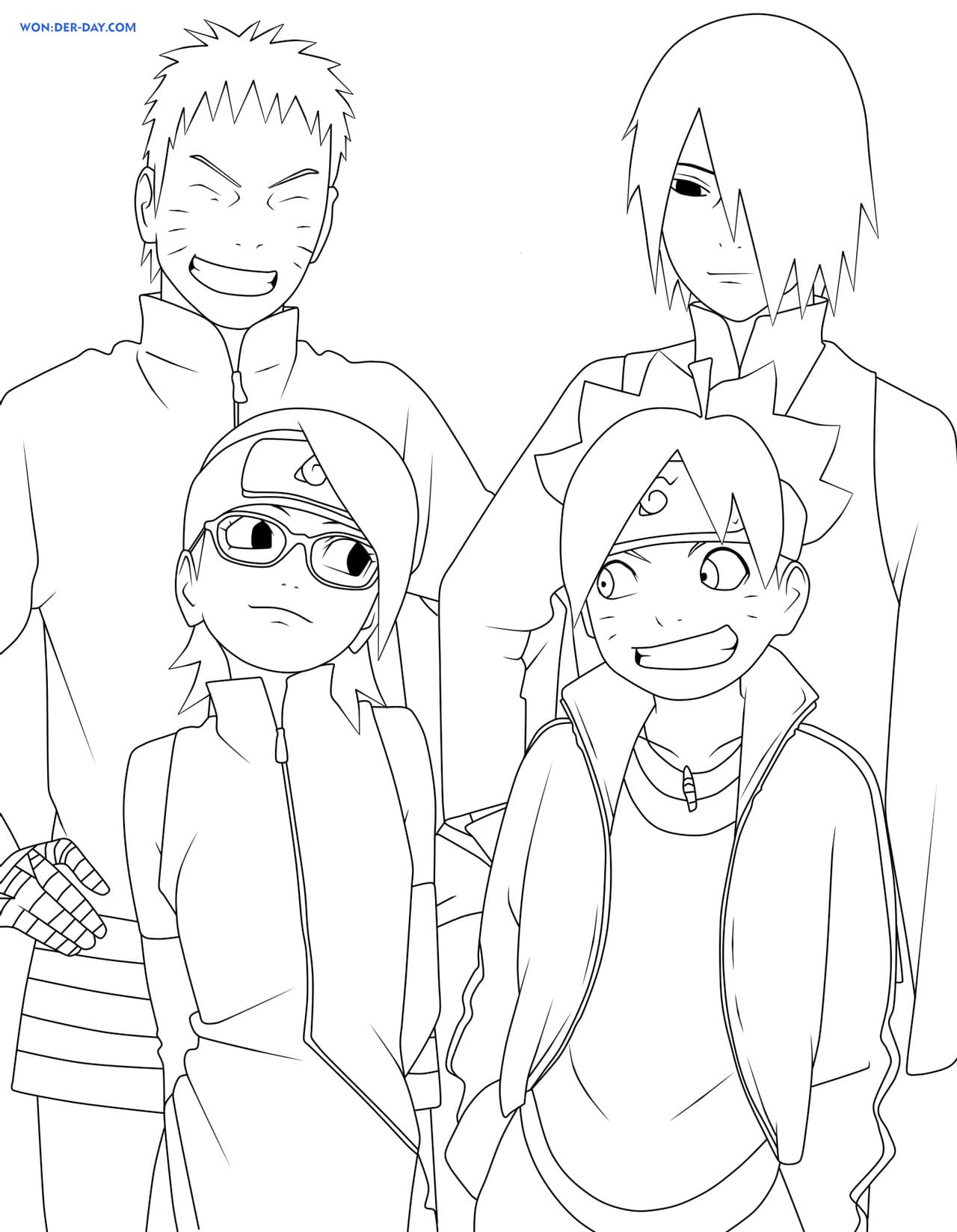 Anime Boruto Para Colorir - Imprimir