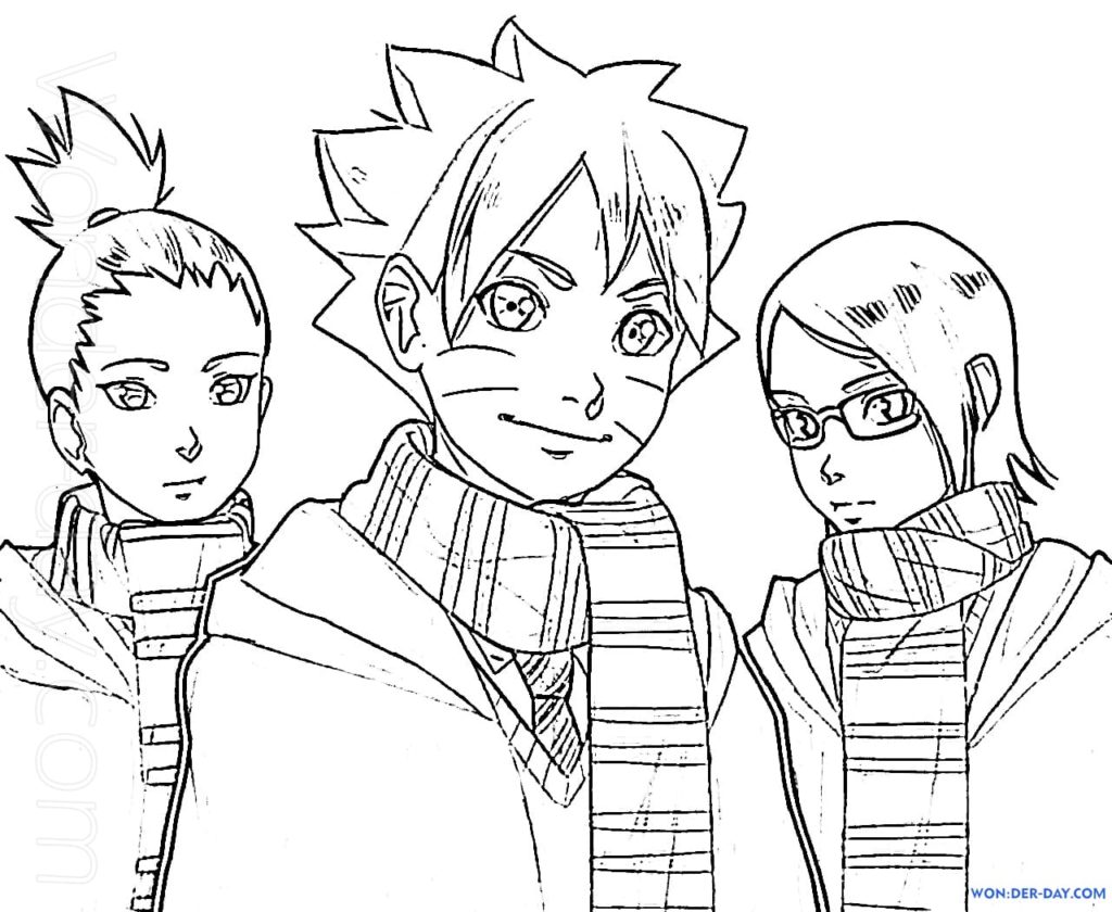 boruto action Coloring Page - Anime Coloring Pages