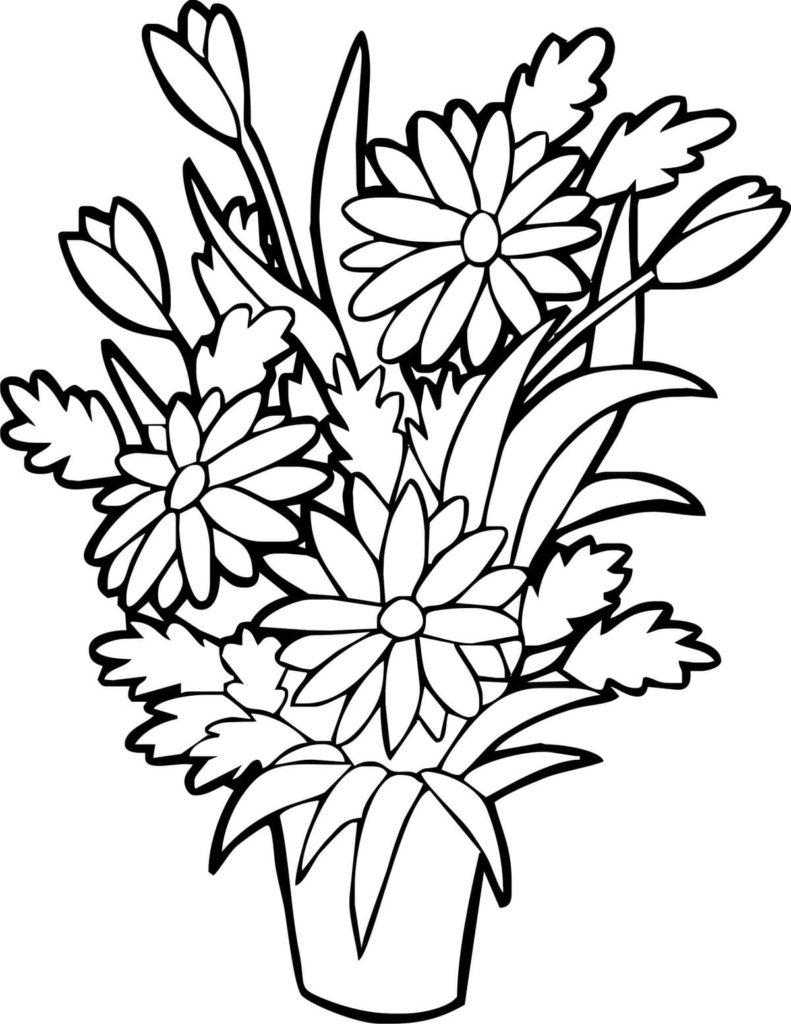 Coloriages Bouquet de fleurs