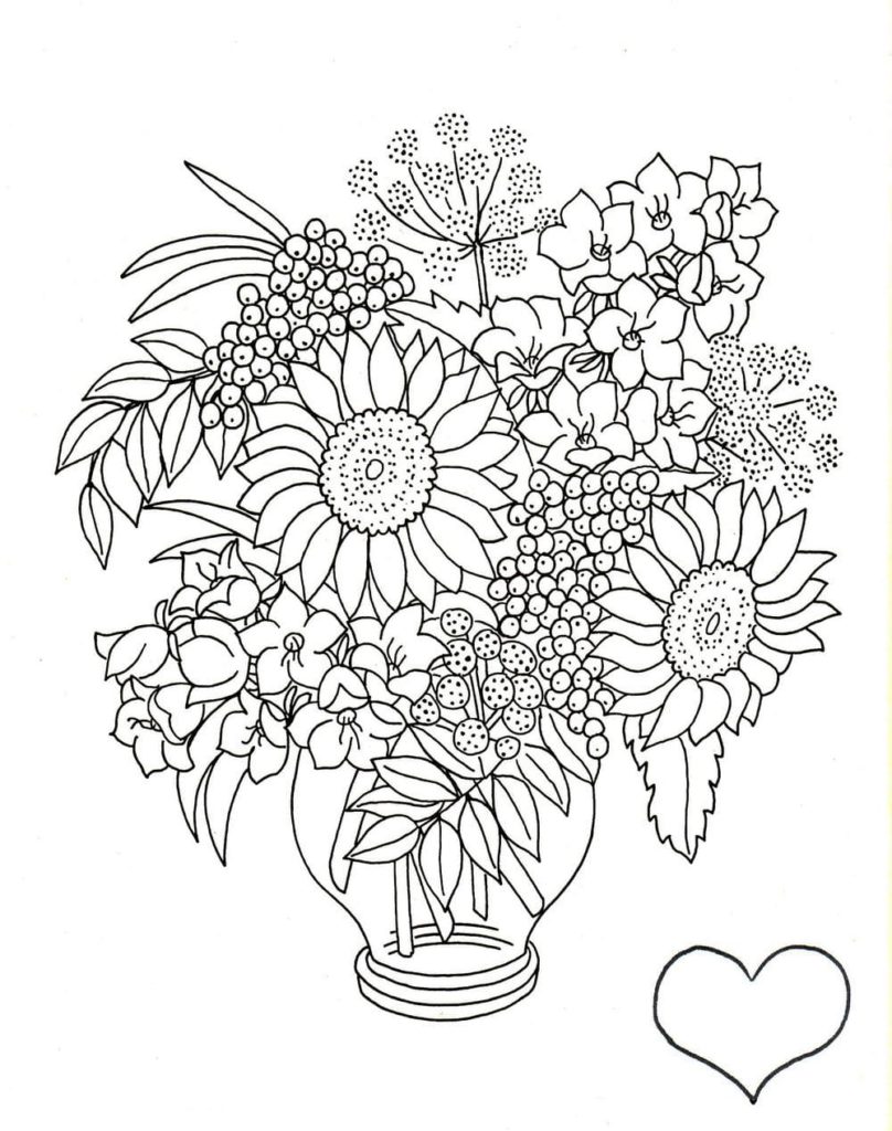 Disegni da colorare Bouquet di fiori