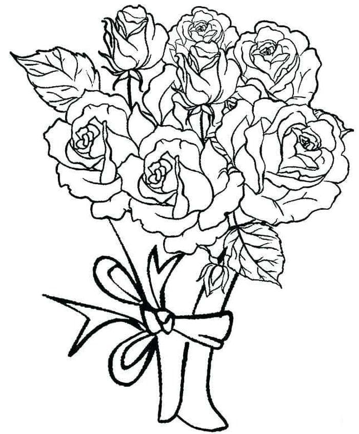 Dibujos de Ramo de Flores para colorear