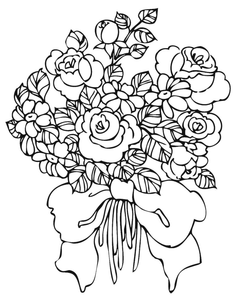Coloriages Bouquet de fleurs