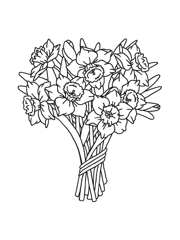 Coloriages Bouquet de fleurs