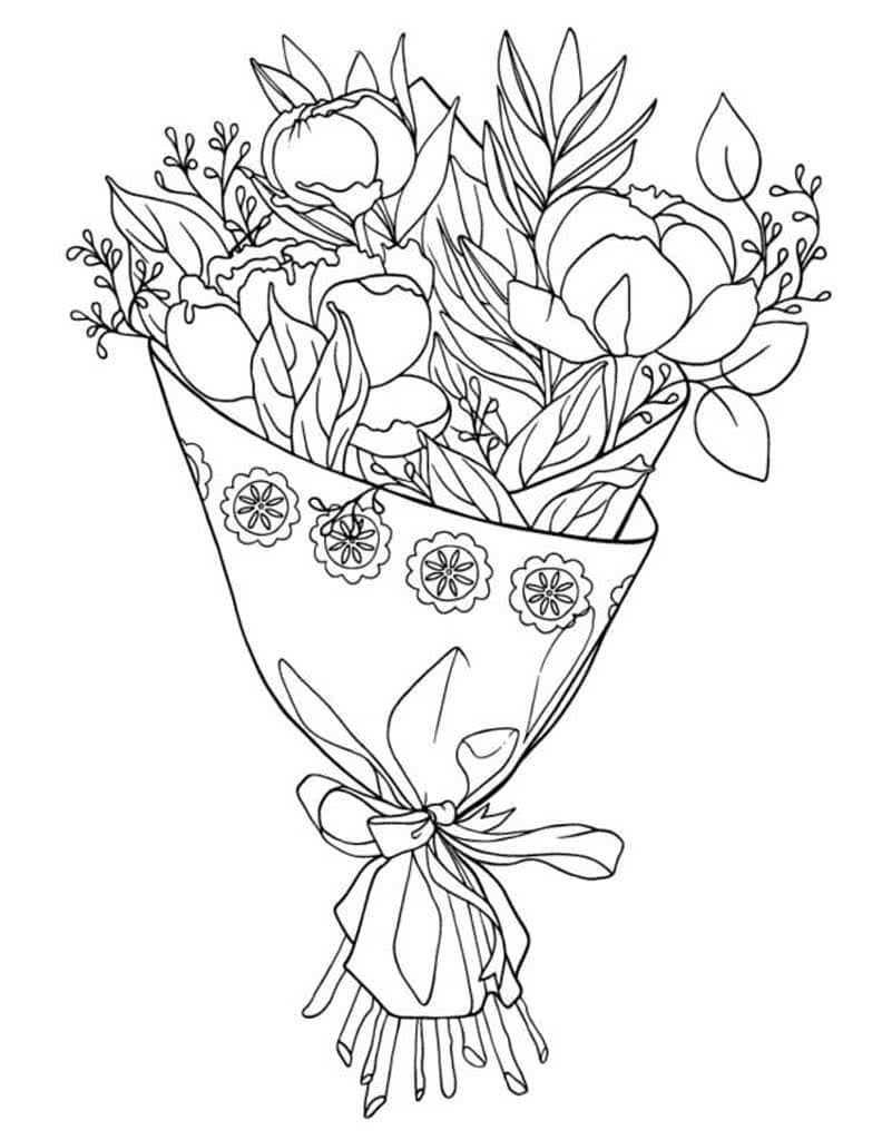 Coloriages Bouquet De Fleurs Coloriages Imprimables