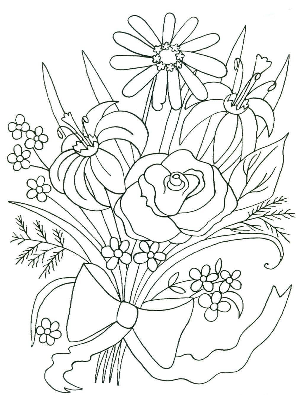Coloriages Bouquet De Fleurs Coloriages Imprimables