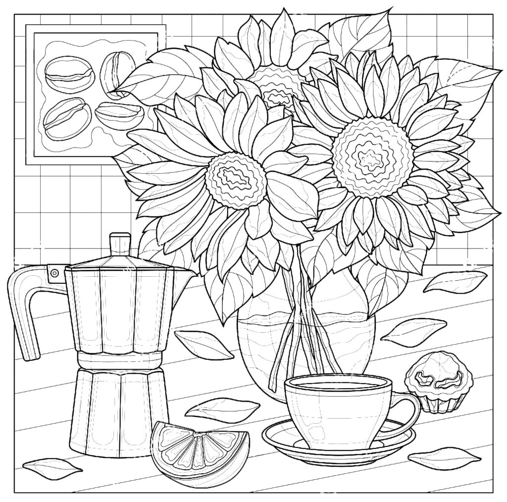 83 desenhos de flores para colorir